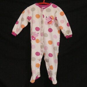 PEKKLE | 9 months | Charming Multicolor Polka Dot Baby Onesie | Dogs On Front